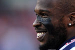 DENVER, CO - DECEMBER 18: Wide receiver Chad Ochocinco #85 of the New England Patriots looks on at play against the Denver Broncos at Sports Authority Field at Mile High on December 18, 2011 in Denver, Colorado. The New England Patriots won, 41-23. (Photo by Patrick Smith/Getty Images)