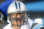 CHARLOTTE, NC - DECEMBER 11:  Jeremy Shockey #80 of the Carolina Panthers sits on the sideline during the game against the Atlanta Falcons at Bank of America Stadium on December 11, 2011 in Charlotte, North Carolina.  (Photo by Jared C. Tilton/Getty Images)