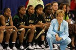 INDIANAPOLIS - APRIL 5:  Head coach Kim Mulkey-Robertson of the Baylor Lady Bears watches the game on the sidelines in the 2005 Women's NCAA Basketball National Championship game against the Michigan State Spartans on April 5, 2005 at the RCA Dome in Indianapolis, Indiana.  (Photo by Andy Lyons/Getty Images)