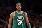 LOS ANGELES, CA - JUNE 17:  Paul Pierce #34 of the Boston Celtics reacts with taking on the Los Angeles Lakers in Game Seven of the 2010 NBA Finals at Staples Center on June 17, 2010 in Los Angeles, California.  NOTE TO USER: User expressly acknowledges and agrees that, by downloading and/or using this Photograph, user is consenting to the terms and conditions of the Getty Images License Agreement.  (Photo by Christian Petersen/Getty Images)