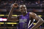 PHOENIX, AZ - FEBRUARY 13:  Samuel Dalembert #10 of the Sacramento Kings reacts to the crowd during the NBA game against the Phoenix Suns at US Airways Center on February 13, 2011 in Phoenix, Arizona. The Kings defeated the Suns 113-108.  NOTE TO USER: User expressly acknowledges and agrees that, by downloading and or using this photograph, User is consenting to the terms and conditions of the Getty Images License Agreement.  (Photo by Christian Petersen/Getty Images)
