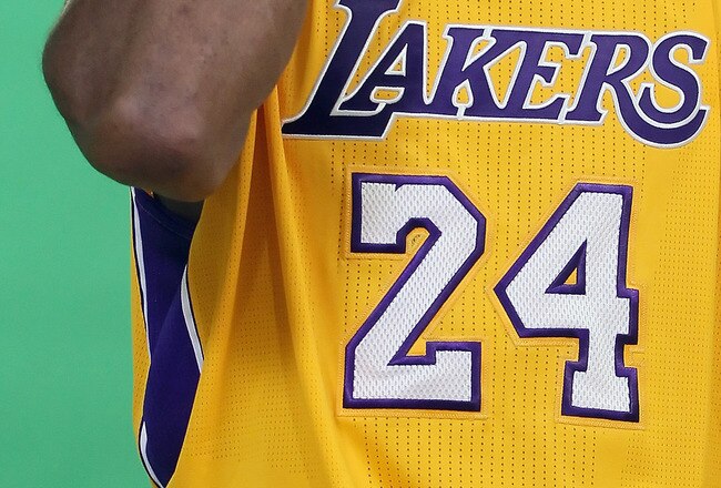 EL SEGUNDO, CA - DECEMBER 11:  Kobe Bryant #24 listens to instructions during Los Angeles Lakers Media Day at Toyota Sports Center on December 11, 2011 in El Segundo, California.  (Photo by Jeff Gross/Getty Images)