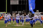 LAS VEGAS, NV - NOVEMBER 05:  The Boise State Broncos, including their mascot Buster Bronco, take the field for their game against the UNLV Rebels at Sam Boyd Stadium November 5, 2011 in Las Vegas, Nevada. Boise State won 48-21.  (Photo by Ethan Miller/Getty Images)