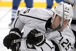 TORONTO, CANADA - DECEMBER 19: Dustin Penner #25 of the Los Angeles Kings shoots during warmup before NHL action against the Toronto Maple Leafs at The Air Canada Centre December 19, 2011 in Toronto, Ontario, Canada. (Photo by Abelimages/Getty Images)