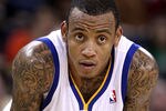 OAKLAND, CA - JANUARY 24:  Monta Ellis #8 of the Golden State Warriors in action against the San Antonio Spurs at Oracle Arena on January 24, 2011 in Oakland, California.  NOTE TO USER: User expressly acknowledges and agrees that, by downloading and or using this photograph, User is consenting to the terms and conditions of the Getty Images License Agreement.  (Photo by Ezra Shaw/Getty Images)