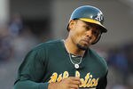 NEW YORK, NY - AUGUST 24:  Coco Crisp #4 of the Oakland Athletics rounds the bases after his first inning solo home run against the New York Yankees on August 24, 2011 at Yankee Stadium in the Bronx borough of New York City.  (Photo by Nick Laham/Getty Images)