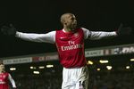 BLACKBURN, UNITED KINGDOM - JANUARY 13:  Thierry Henry of Arsenal celebrates scoring his team's second goal during the Barclays Premiership match between Blackburn Rovers and Arsenal at Ewood Park on January 13, 2007 in Blackburn, England.  (Photo by Laurence Griffiths/Getty Images)
