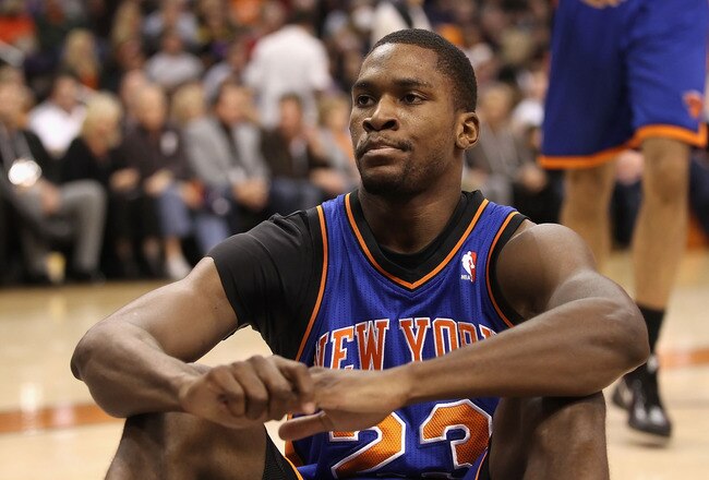 PHOENIX, AZ - JANUARY 07:  Toney Douglas #23 of the New York Knicks during the NBA game against the Phoenix Suns at US Airways Center on January 7, 2011 in Phoenix, Arizona.  NOTE TO USER: User expressly acknowledges and agrees that, by downloading and or using this photograph, User is consenting to the terms and conditions of the Getty Images License Agreement.  (Photo by Christian Petersen/Getty Images)