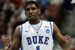 ANAHEIM, CA - MARCH 24:  Kyrie Irving #1 of the Duke Blue Devils looks on against the Arizona Wildcats during the west regional semifinal of the 2011 NCAA men's basketball tournament at the Honda Center on March 24, 2011 in Anaheim, California.  (Photo by Harry How/Getty Images)