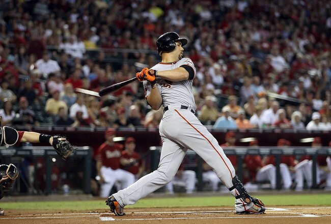 PHOENIX, AZ - SEPTEMBER 25:  Carlos Beltran #15 of the San Francisco Giants bats against the Arizona Diamondbacks during the Major League Baseball game at Chase Field on September 25, 2011 in Phoenix, Arizona.  (Photo by Christian Petersen/Getty Images)