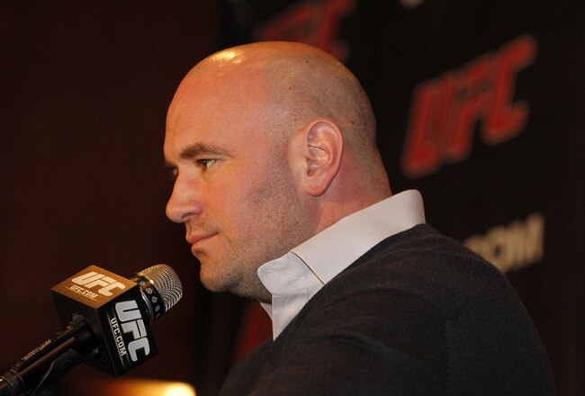 NEW YORK, NY - JANUARY 13:  Dana White, UFC President, speaks during a press conference to announce commitment to bring UFC to Madison Square Garden and New York State at Madison Square Garden on January 13, 2011 in New York City.  (Photo by Michael Cohen/Getty Images)