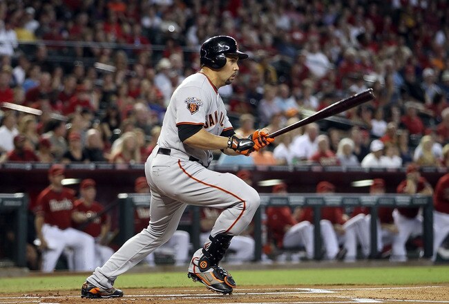 PHOENIX, AZ - SEPTEMBER 25:  Carlos Beltran #15 of the San Francisco Giants bats against the Arizona Diamondbacks during the Major League Baseball game at Chase Field on September 25, 2011 in Phoenix, Arizona.  (Photo by Christian Petersen/Getty Images)