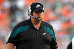 MIAMI GARDENS, FL - DECEMBER 11:  Philadelphia Eagles head coach Andy Reid looks on during a game against the Miami Dolphins at Sun Life Stadium on December 11, 2011 in Miami Gardens, Florida.  (Photo by Mike Ehrmann/Getty Images)