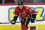 CALGARY, AB - DECEMBER 01:  Jarome Iginla #12 of the Calgary Flames skates against the Columbus Blue Jackets at the Scotiabank Saddledome on December 1, 2011 in Calgary, Canada. The Blue Jackets defeated the Flames 4-3 in the shootout.  (Photo by Bruce Bennett/Getty Images)