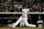 NEW YORK, NY - OCTOBER 06:  Nick Swisher #33 of the New York Yankees steps up to the plate to bat against the Detroit Tigers during Game Five of the American League Championship Series at Yankee Stadium on October 6, 2011 in the Bronx borough of New York City.  (Photo by Patrick McDermott/Getty Images)