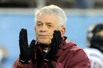LAS VEGAS, NV - DECEMBER 22:  Head coach Dennis Erickson of the Arizona State Sun Devils watches his team warm up before playing the Boise State Broncos in the MAACO Bowl Las Vegas at Sam Boyd Stadium December 22, 2011 in Las Vegas, Nevada. Boise State won 56-24.  (Photo by Ethan Miller/Getty Images)