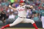 SEATTLE - JUNE 17:  Starting pitcher Roy Oswalt #44 of the Philadelphia Phillies throws against the Seattle Mariners at Safeco Field on June 17, 2011 in Seattle, Washington. (Photo by Otto Greule Jr/Getty Images)