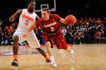 NEW YORK, NY - NOVEMBER 25:  Aaron Bright #2 of the Stanford Cardinal drives the ball against Dion Waiters #3 of the Syracuse Oranger at the 2011 Dick's Sporting Goods NIT Season Tip-Off at Madison Square Garden on November 25, 2011 in New York City.  (Photo by Patrick McDermott/Getty Images)