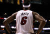 MIAMI, FL - JUNE 12:  LeBron James #6 of the Miami Heat stands on court against the Dallas Mavericks in Game Six of the 2011 NBA Finals at American Airlines Arena on June 12, 2011 in Miami, Florida. NOTE TO USER: User expressly acknowledges and agrees that, by downloading and/or using this Photograph, user is consenting to the terms and conditions of the Getty Images License Agreement.  (Photo by Mike Ehrmann/Getty Images)