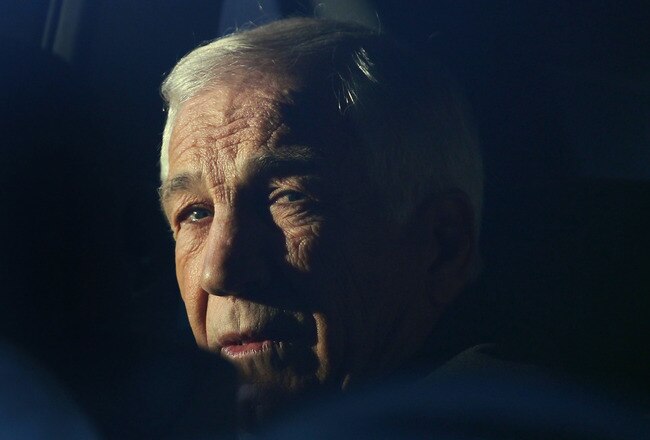 BELLEFONTE, PA - DECEMBER 13:  Former Penn State assistant football coach Jerry Sandusky sits in a car while leaving the Centre County Courthouse, on December 13, 2011 in Bellefonte, Pennsylvania. Sandusky, who was charged with sexual abuse involving 10 boys he met through the Second Mile nonprofit organization, appeared briefly at today's preliminary hearing.  (Photo by Mark Wilson/Getty Images)