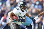NASHVILLE, TN - DECEMBER 24:  Maurice Jones-Drew of the Jacksonville Jaguars runs with the ball during the NFL game against the Tennessee Titans at LP Field on December 24, 2011 in Nashville, Tennessee.  (Photo by Andy Lyons/Getty Images)