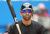 TORONTO, CANADA - AUGUST 14:  Jose Bautista #19 of the Toronto Blue Jays bats in a MLB game against the Los Angeles Angels of Anaheim on August 14, 2011 at the Rogers Centre in Toronto, Canada. The Jays defeated the Angels 5-4 in extra innings. (Photo by Claus Andersen/Getty Images)