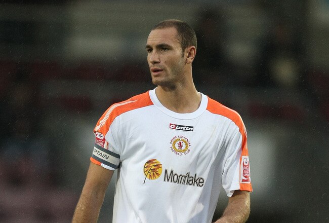 NORTHAMPTON, ENGLAND - NOVEMBER 21:  Mat Mitchell-King of Crewe Alexandra  in action during the Coca Cola League Two Match between Northampton Town and Crewe Alexandra at Sixfields Stadium on November 21, 2009 in Northampton, England. (Photo by Pete Norton/Getty Images)