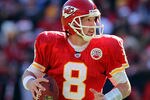 KANSAS CITY, MO - DECEMBER 24:  Quarterback Kyle Orton #8 of the Kansas City Chiefs drops back to pass during the game against the Oakland Raiders on December 24, 2011 at Arrowhead Stadium in Kansas City, Missouri.  (Photo by Jamie Squire/Getty Images)