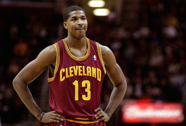 CLEVELAND, OH - DECEMBER 26:  Tristan Thompson #13 of the Cleveland Cavaliers looks on after a play against the Toronto Raptors during the season opener at Quicken Loans Arena on December 26, 2011 in Cleveland, Ohio. NOTE TO USER: User expressly acknowledges and agrees that, by downloading and or using this photograph, User is consenting to the terms and conditions of the Getty Images License Agreement.  (Photo by Mike Lawrie/Getty Images)