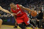 OAKLAND, CA - DECEMBER 25:  Caron Butler #5 of the Los Angeles Clippers in action against the Golden State Warriors during the season opener at Oracle Arena on December 25, 2011 in Oakland, California.  NOTE TO USER: User expressly acknowledges and agrees that, by downloading and or using this photograph, User is consenting to the terms and conditions of the Getty Images License Agreement.  (Photo by Jed Jacobsohn/Getty Images)