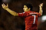 LIVERPOOL, ENGLAND - DECEMBER 26:  Luis Suarez of Liverpool during the Barclays Premier League match between Liverpool and Blackburn Rovers at Anfield on December 26, 2011 in Liverpool, England.  (Photo by Scott Heavey/Getty Images)