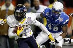 WASHINGTON, DC - DECEMBER 28:  Bernard Reedy #11 of the Toledo Rockets rushes for a touchdown after catching a pass in front of Jamil Cooks #46 of the Air Force Falcons during the second half of the Military Bowl at RFK Stadium on December 28, 2011 in Washington, DC.  (Photo by Rob Carr/Getty Images)