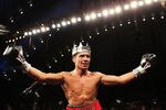 ATLANTIC CITY, NJ - NOVEMBER 20:  Sergio Martinez celebrates after knocking out Paul Williams in the second round of their Middleweight Championship fight on November 20, 2010 at The Boardwalk Hall in Atlantic City, New Jersey.  (Photo by Al Bello/Getty Images)