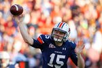 AUBURN, AL - NOVEMBER 26:  Clint Moseley #15 of the Auburn Tigers passes against the Alabama Crimson Tide at Jordan-Hare Stadium on November 26, 2011 in Auburn, Alabama.  (Photo by Kevin C. Cox/Getty Images)