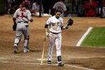 MILWAUKEE, WI - OCTOBER 16:  Ryan Braun #8 of the Milwaukee Brewers reacts after he struck out to end the bottom of the seventh inning against the St. Louis Cardinals during Game Six of the National League Championship Series at Miller Park on October 16, 2011 in Milwaukee, Wisconsin.  (Photo by Scott Boehm/Getty Images)