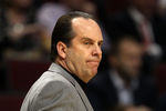 CHICAGO, IL - MARCH 18:  Head coach Mike Brey of the Notre Dame Fighting Irish communicates with the team in the second half of the game against the Akron Zips during the second round of the 2011 NCAA men's basketball tournament at the United Center on March 18, 2011 in Chicago, Illinois. Notre Dame won 69-56.  (Photo by Jonathan Daniel/Getty Images)