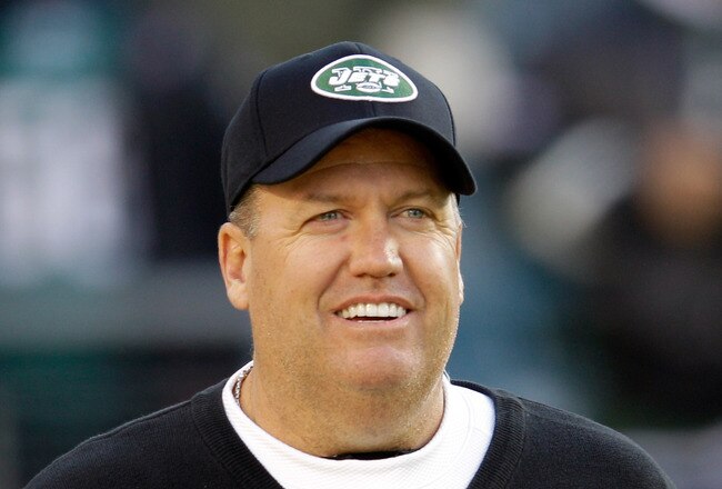 PHILADELPHIA, PA - DECEMBER 18:  Head coach Rex Ryan of the New York Jets walks onto the field before the start of the Jets game against the Philadelphia Eagles at Lincoln Financial Field on December 18, 2011 in Philadelphia, Pennsylvania.  (Photo by Rob Carr/Getty Images)