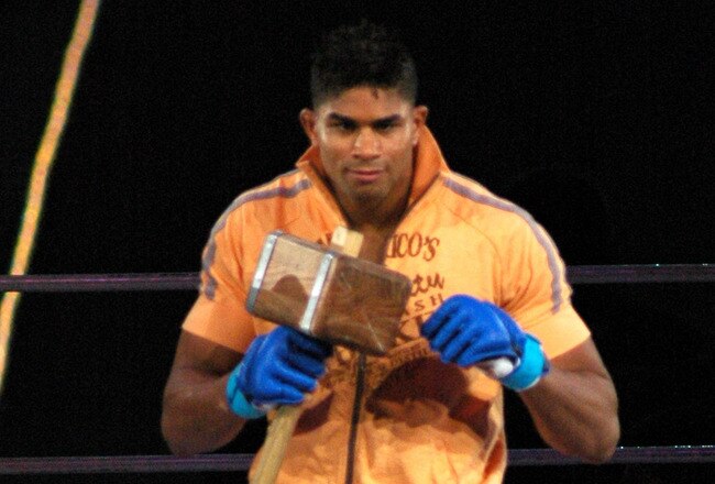 Alistair Overeem Entering the Arena during Pride Grand Prix 2005 - Final Round - Match - August 28,2005 at Saitama Super Arena in Saitama, Saitama Super Arena, Japan. (Photo by Tomokazu Tazawa/Getty Images)