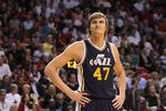 MIAMI - NOVEMBER 09:  Andrei Kirilenko #47 of the Utah Jazz waits during a foul shot during a game agsinst the Miami Heat at American Airlines Arena on November 9, 2010 in Miami, Florida. NOTE TO USER: User expressly acknowledges and agrees that, by downloading and/or using this Photograph, User is consenting to the terms and conditions of the Getty Images License Agreement.  (Photo by Mike Ehrmann/Getty Images)