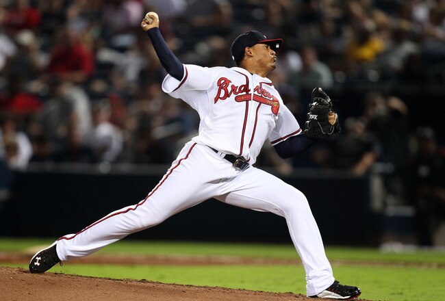 ATLANTA, GA - AUGUST 30:  PItcher Jair Jurrjens #49 of the Atlanta Braves throws a pitch during the game against the Washington Nationals during the game at Turner Field on August 30, 2011 in Atlanta, Georgia.  (Photo by Mike Zarrilli/Getty Images)