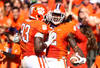 CLEMSON, SC - OCTOBER 22:  Sammy Watkins #2 and Dwayne Allen #83 the Clemson Tigers celebrate a second half touchdown against the North Carolina Tar Heels during their game at Memorial Stadium on October 22, 2011 in Clemson, South Carolina.  (Photo by Scott Halleran/Getty Images)