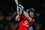 NOTTINGHAM, ENGLAND - SEPTEMBER 17:  England batsman Eion Morgan hits out but is caught on the boundary during the 6th NatWest ODI between England and Australia at Trent Bridge on September 17, 2009 in Nottingham, England.  (Photo by Stu Forster/Getty Images)