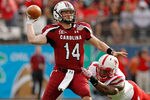 ORLANDO, FL - JANUARY 02:  Connor Shaw #14 of the South Carolina Gamecocks passes during the Capitol One Bowl against the Nebraska Cornhuskers at Florida Citrus Bowl on January 2, 2012 in Orlando, Florida.  (Photo by Mike Ehrmann/Getty Images)