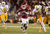 FAYETTEVILLE, AR - NOVEMBER 12:   Dennis Johnson #33 of the Arkansas Razorbacks runs the ball for a touchdown against the Tennessee Volunteers on his back at Donald W. Reynolds Stadium Stadium on November 12, 2011 in Fayetteville, Arkansas.  (Photo by Wesley Hitt/Getty Images)