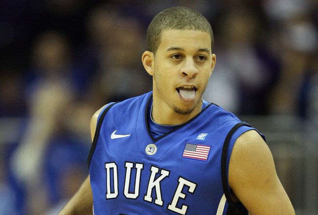 KANSAS CITY, MO - NOVEMBER 22:  Seth Curry #30 of the Duke Blue Devils in action during the CBE Classic game against the Marquette Golden Eagles on November 22, 2010 at the Sprint Center in Kansas City, Missouri.  (Photo by Jamie Squire/Getty Images)