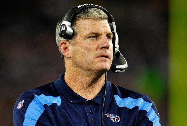 NASHVILLE, TN - NOVEMBER 06:  Coach Mike Munchak of the Tennessee Titans watches his team during a loss to the Cincinnati Bengals at LP Field on November 6, 2011 in Nashville, Tennessee. The Bengals won 24-17.  (Photo by Grant Halverson/Getty Images)