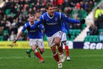 EDINBURGH, SCOTLAND - DECEMBER 10:  Rangers forward Nikica Jelavic celebrates after scoreing from the penalty spot during the Clydesdale Bank Scottish Premier league game between Hibernian and Rangers at Easter Road on December 10, 2011 in Edinburgh, Scotland.  (Photo by Stu Forster/Getty Images)