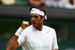 LONDON, ENGLAND - JUNE 27:  Juan Martin Del Potro of Argentina reacts tot a play during his fourth round match against Rafael Nadal of Spain on Day Seven of the Wimbledon Lawn Tennis Championships at the All England Lawn Tennis and Croquet Club on June 27, 2011 in London, England.  (Photo by Clive Brunskill/Getty Images)