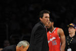 LOS ANGELES, CA - DECEMBER 19:  Head Coach  Vinny Del Negro of the Los Angeles Clippers reacts during the game against the Los Angeles Lakers at Staples Center on December 19, 2011 in Los Angeles, California. NOTE TO USER: User expressly acknowledges and agrees that, by downloading and/or using this Photograph, user is consenting to the terms and conditions of the Getty Images License Agreement. Mandatory Copyright Notice: Copyright 2011 NBAE  (Photo by Harry How/Getty Images)