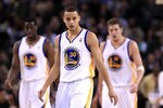 OAKLAND, CA - JANUARY 19:  Stephen Curry #30 of the Golden State Warriors walks back down the court after the Warriors were called for a offensive foul during their game against the Indiana Pacers at Oracle Arena on January 19, 2011 in Oakland, California.  NOTE TO USER: User expressly acknowledges and agrees that, by downloading and or using this photograph, User is consenting to the terms and conditions of the Getty Images License Agreement.  (Photo by Ezra Shaw/Getty Images)